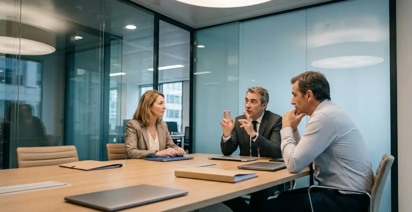 Élus CSE en discussion lors d'une réunion (expertise comité social économique)